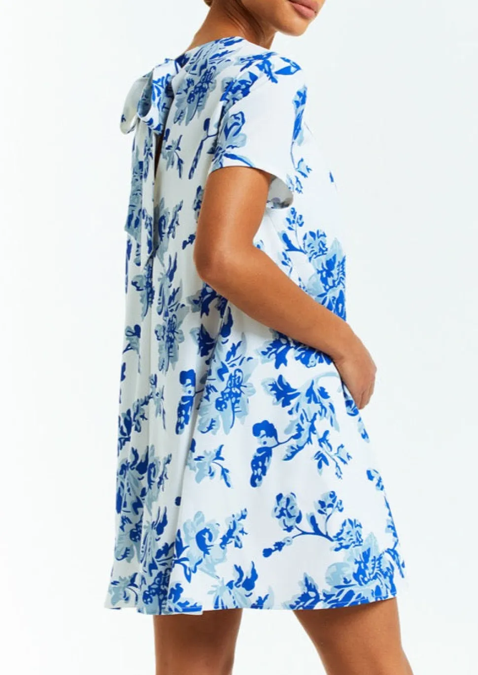 Cecily Mini Dress in Porcelain Blue