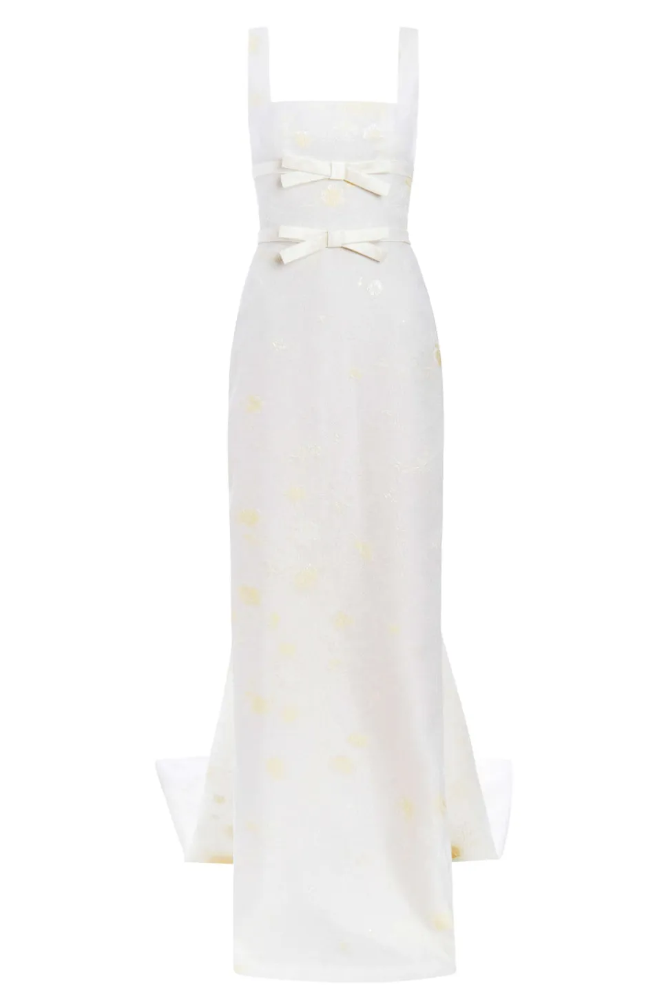Celia Column Gown With Waist Train