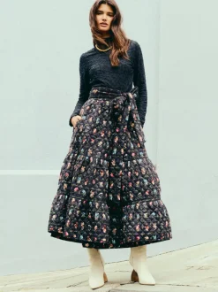 Celine Skirt in Florence Black Floral