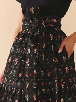 Celine Skirt in Florence Black Floral