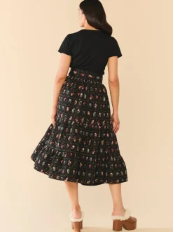 Celine Skirt in Florence Black Floral