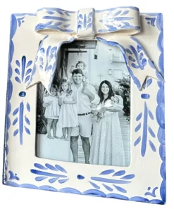 Ceramic Frame with Blue Bow