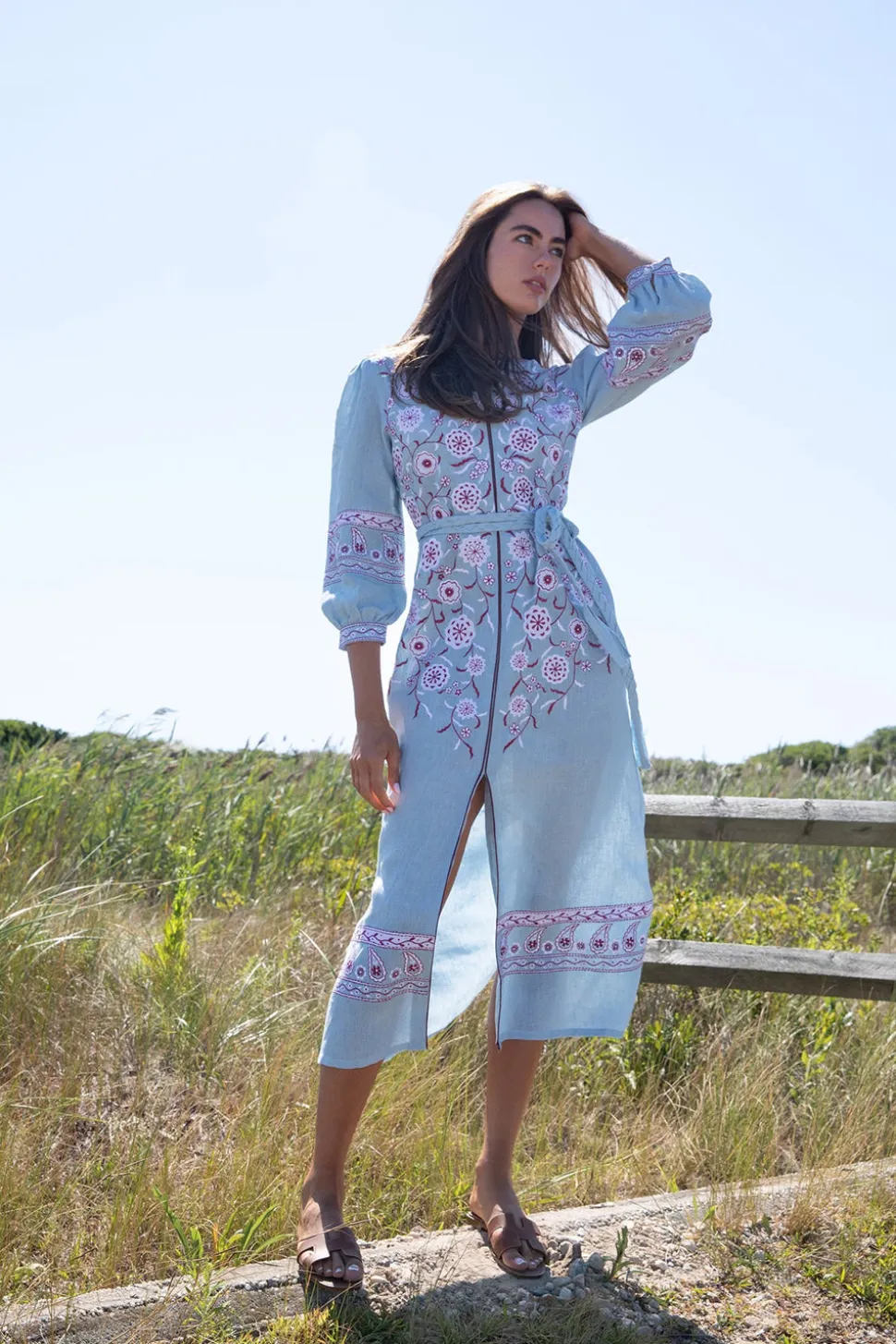 Chambray Blythe Belted Dress