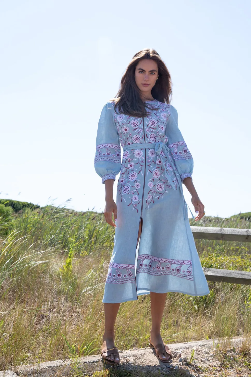 Chambray Blythe Belted Dress