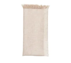 Chambray Fringe Napkin in Natural, Set of 4