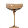 Champagne Coupe Stemware, Set of 6 Amber Smoke