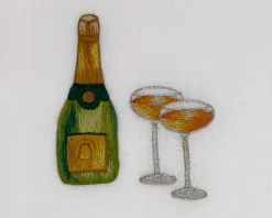 Champagne Coupes Hand Towel