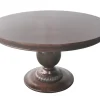 Charlotte Pedestal Table 55" in Walnut