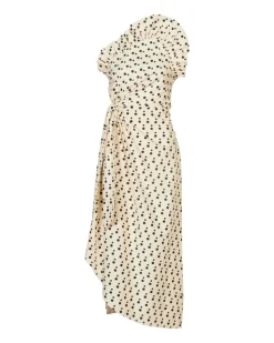 Charlotte Polka Dot Dress in Cream & Noir