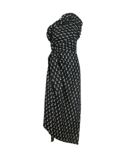 Charlotte Polka Dot Dress in Noir & Ivory Multi