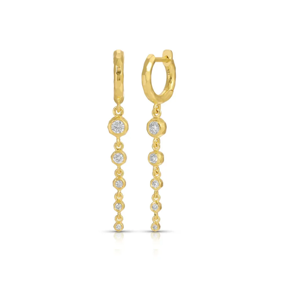 Charmed Micro Gabby Hoops Tiered Diamond Nesting Gem Drops, Five