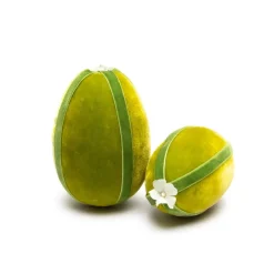 Chartreuse Ribbon Trimmed Egg