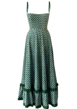 Checkmate Dress in Green
