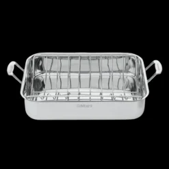 Chef's Classic® Stainless 16" Roasting Pan with Rack in Stainless Steel