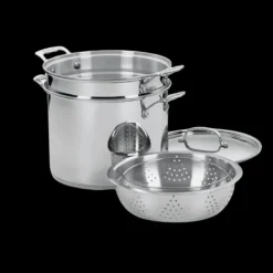 Chef's Classic® Stainless 12 Quart Pasta/Steamer 4-Piece Set in Stainless Steel