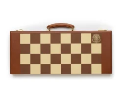 Chess Set No. 243 in Chestnut Leather