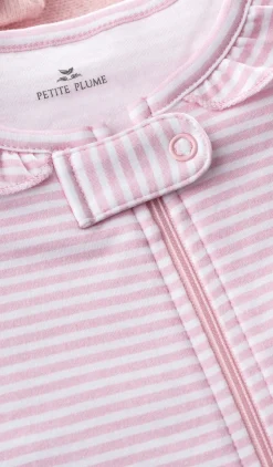 Children’s Pima Snug Fit Pink Stripes Romper