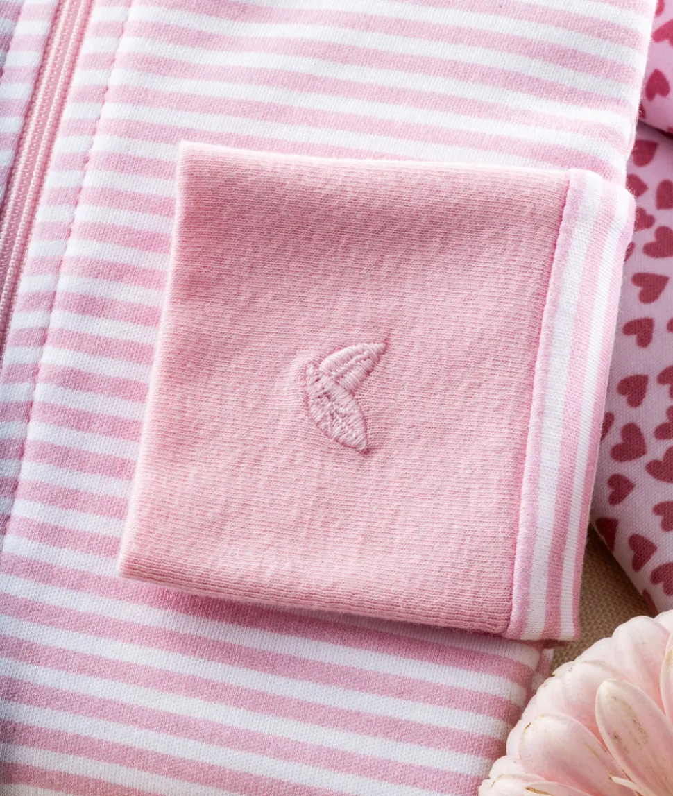 Children’s Pima Snug Fit Pink Stripes Romper