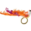 Chirp Napkin Ring in Pink & Orange, Set of 4