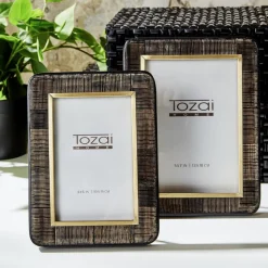Chiseled Bone Photo Frame, Set of 2