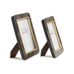 Chiseled Bone Photo Frame, Set of 2