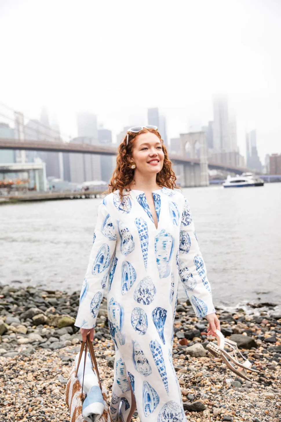 Chloe Caftan In Coquina