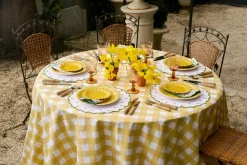 Chloe Gingham Tablecloth in Yellow