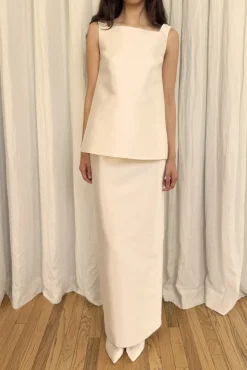 Chloe Tank in Silk Mikado Shantung