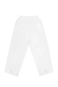 Christine White Cotton Long Sleeve Pajama Set