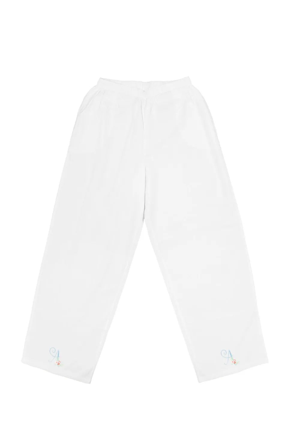 Christine White Cotton Long Sleeve Pajama Set