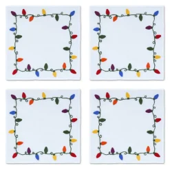 Christmas Lights Cocktail Napkins, Set of 4