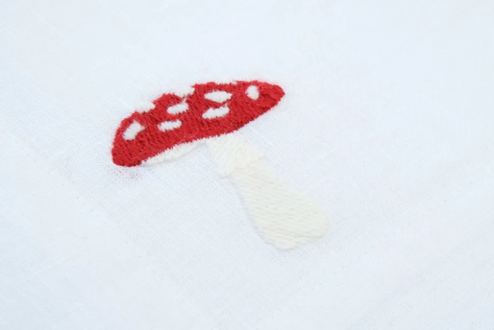 Christmas Red Mushroom Napkin and Placemat, Set of 2