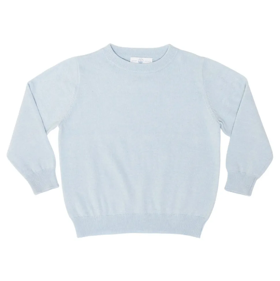 Christopher Crewneck Sweater in Bay Tree Blue