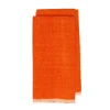 Chunky Linen Towels in Orange, Set of 2