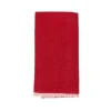 Chunky Linen Towels in Red, Set of 2