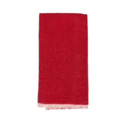 Chunky Linen Towels in Red, Set of 2