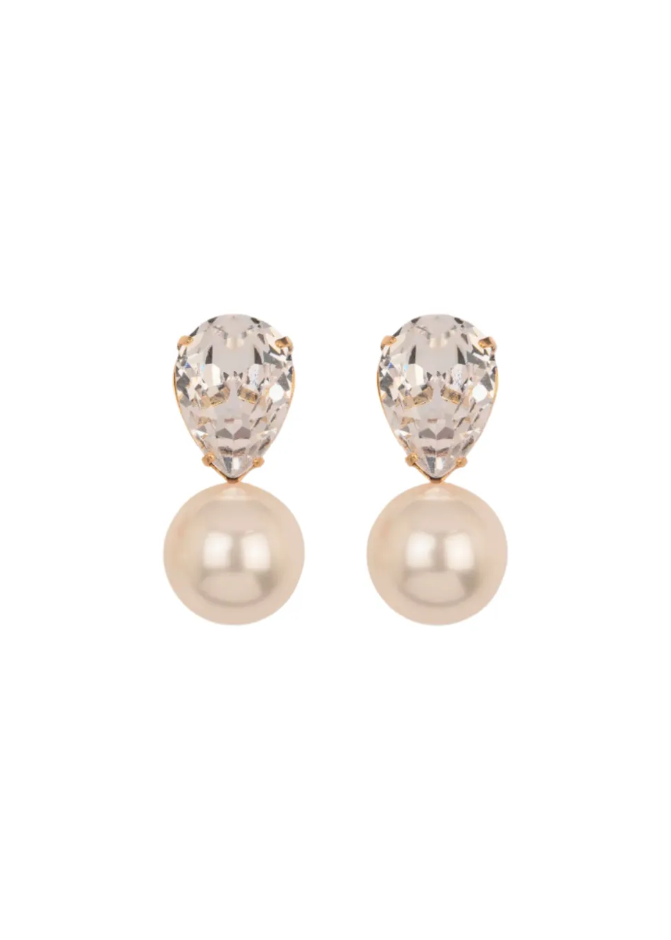 Cimone Earrings in Crystall & Antique Gold