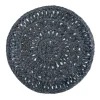 Circolo Abaca Round Placemat in Navy, Set of 4