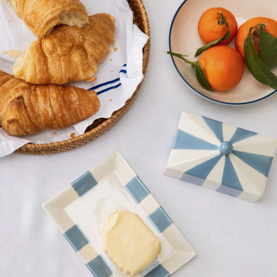 Circus Stripe Butter Dish