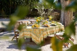 Citron Tablecloth in Vert & Yellow