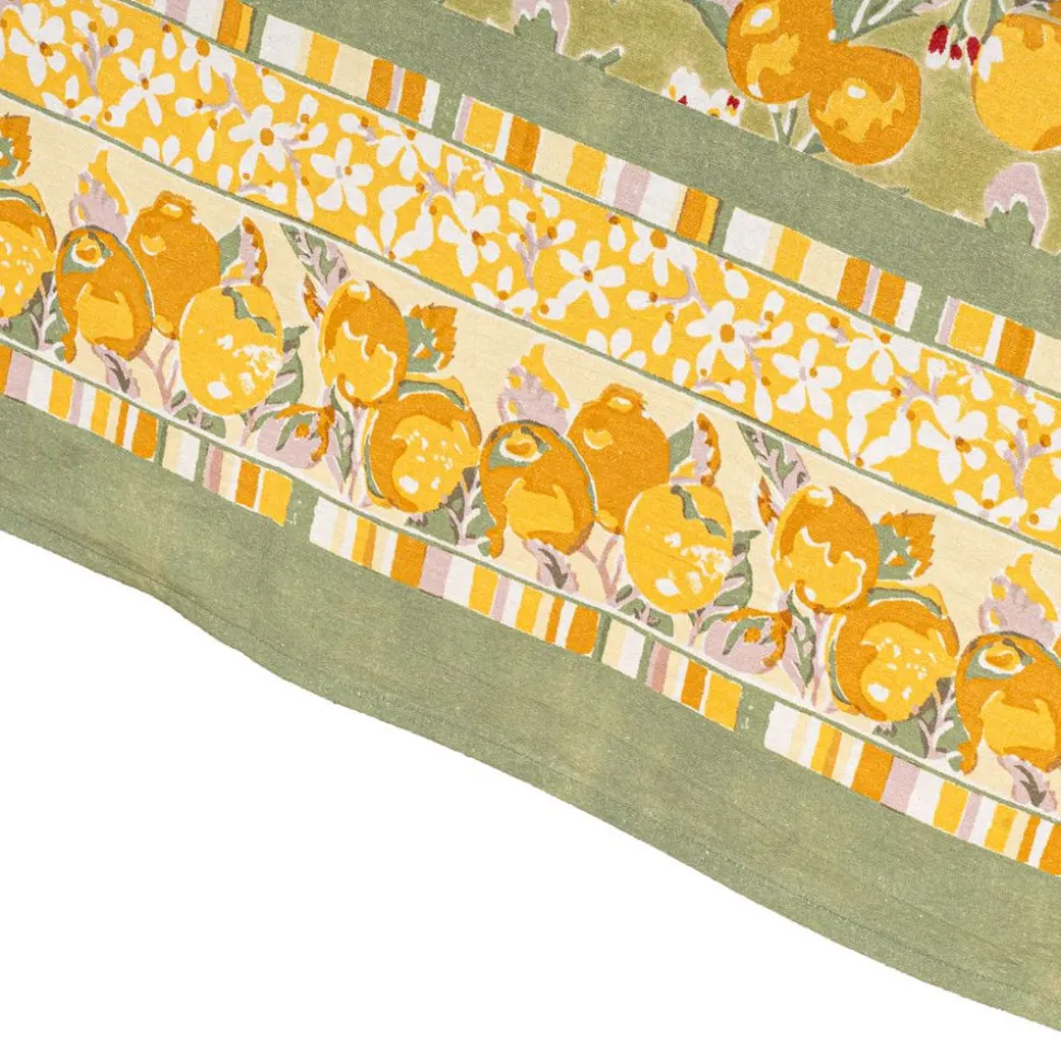 Citron Tablecloth in Vert & Yellow