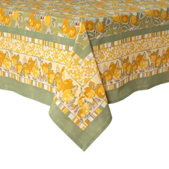 Citron Tablecloth in Vert & Yellow