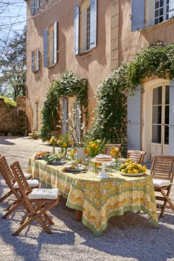 Citron Tablecloth in Vert & Yellow