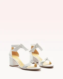 Clarita Block 60 in White Leather