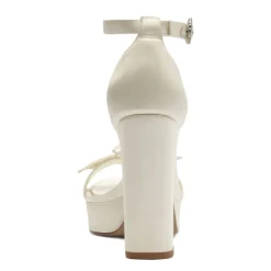 Clarita Bridal Platform Bridal 120 in Satin Bianco