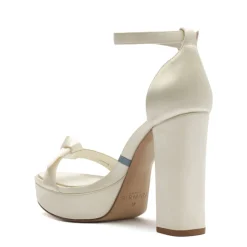 Clarita Bridal Platform Bridal 120 in Satin Bianco