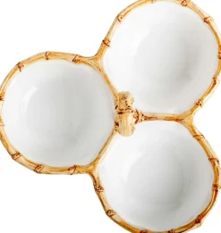 Classic Bamboo Natural Cocktail Triple Server