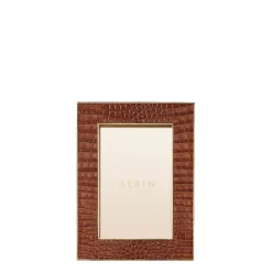 Classic Croc Leather Frame in Chestnut