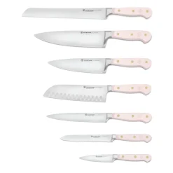 Classic Designer Knife Block Set in Pink Himalayan Salt, Set of 8