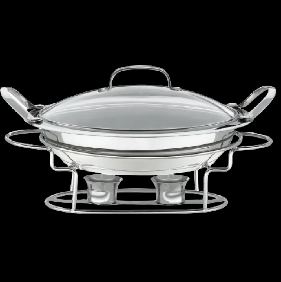 Classic Entertaining Collection 11" Round Buffet Server in Stainless Steel